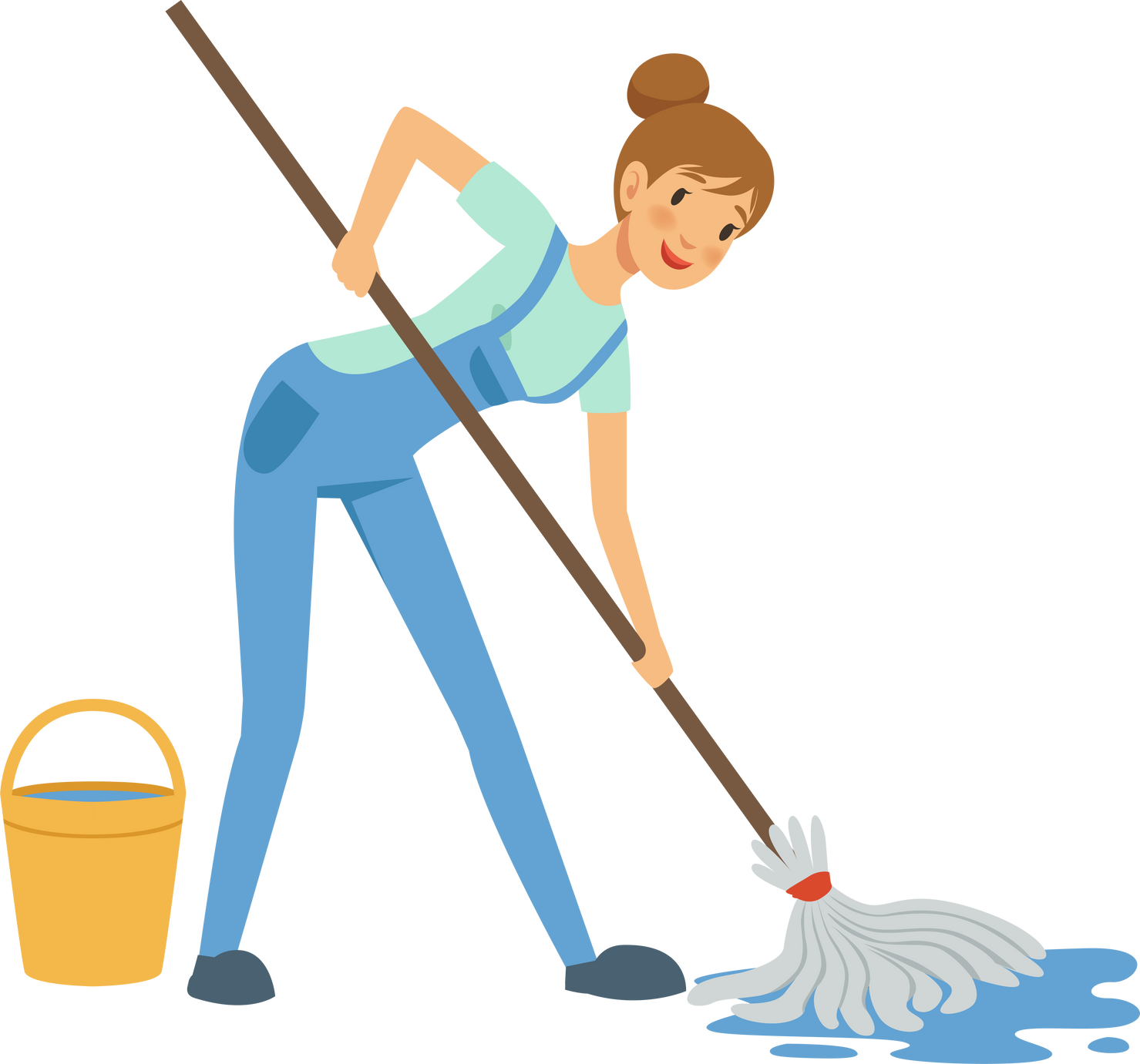 professional cleaning service woman cleaner housework